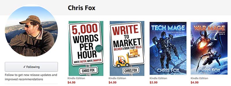 Chris Fox's author page on Amazon.